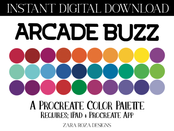 Arcade Buzz Procreate Color Palette: A Workflow Catalyst for Retro Digital Art