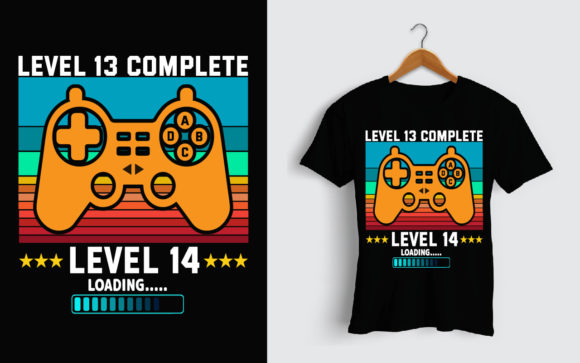 Celebrate with the Ultimate Level 13 Gamer Birthday T-Shirt Design