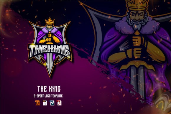 Craft Your Dominion with The King E-sport Logo Design Template