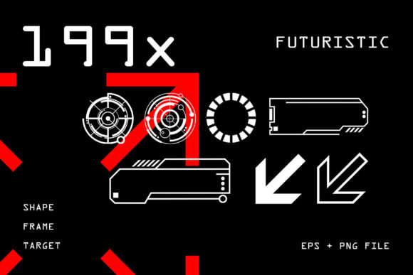 Evaluating a 199 Futuristic Graphic Element Collection for Designers