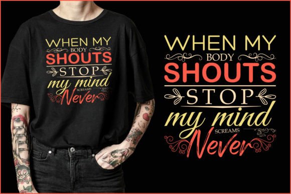 Fitness Typography T-Shirt Design V3: A Versatile Creative Resource