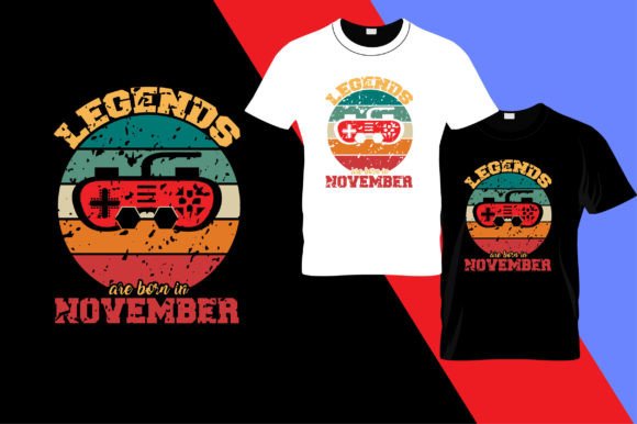 Legends Are Born in November: A Versatile Design Asset for Merchandise