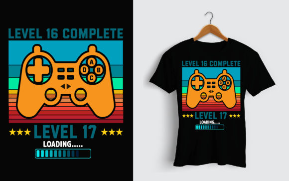 Level 16 Gamer Birthday T-Shirt Design for Personalized Celebration
