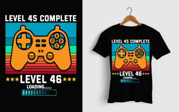 Level 45 Gamer Birthday T-Shirt Design: A Strategic Asset for Celebration and Branding