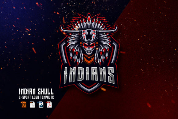 Level Up Your Brand: The Power of the Indian Skull Longhorn E-Sport Logo