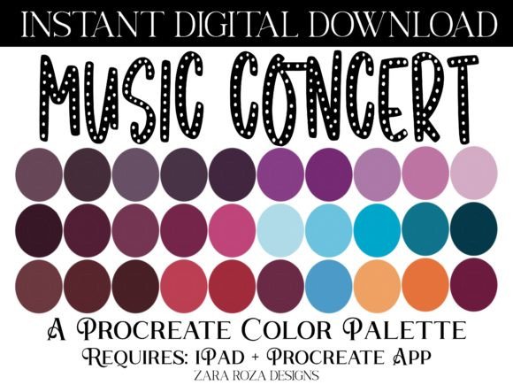 Mastering Mood and Atmosphere: The Music Concert Procreate Color Palette