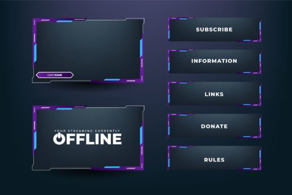 Modern Game Frame Templates for Streamers & Content Creators