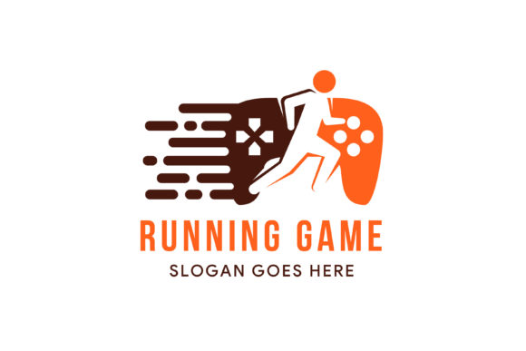 Running Game Logo Design Template