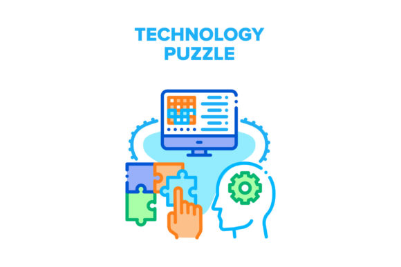 Technology Puzzle Strategy Vector: A Digital Tool for Modern Thinking