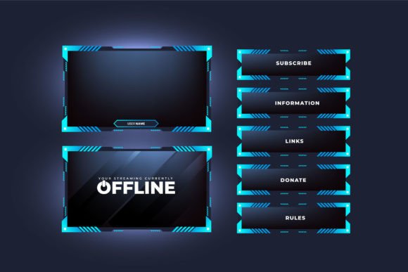 The Frost-Blue Frontier: Elevating Your Stream with Futuristic Overlay Design